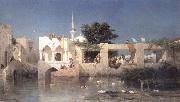 Charles Tournemine Cafe in Adalia,Asian Turkey oil painting on canvas